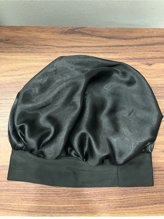 REVOLVE Black Satin Hair Bonnet